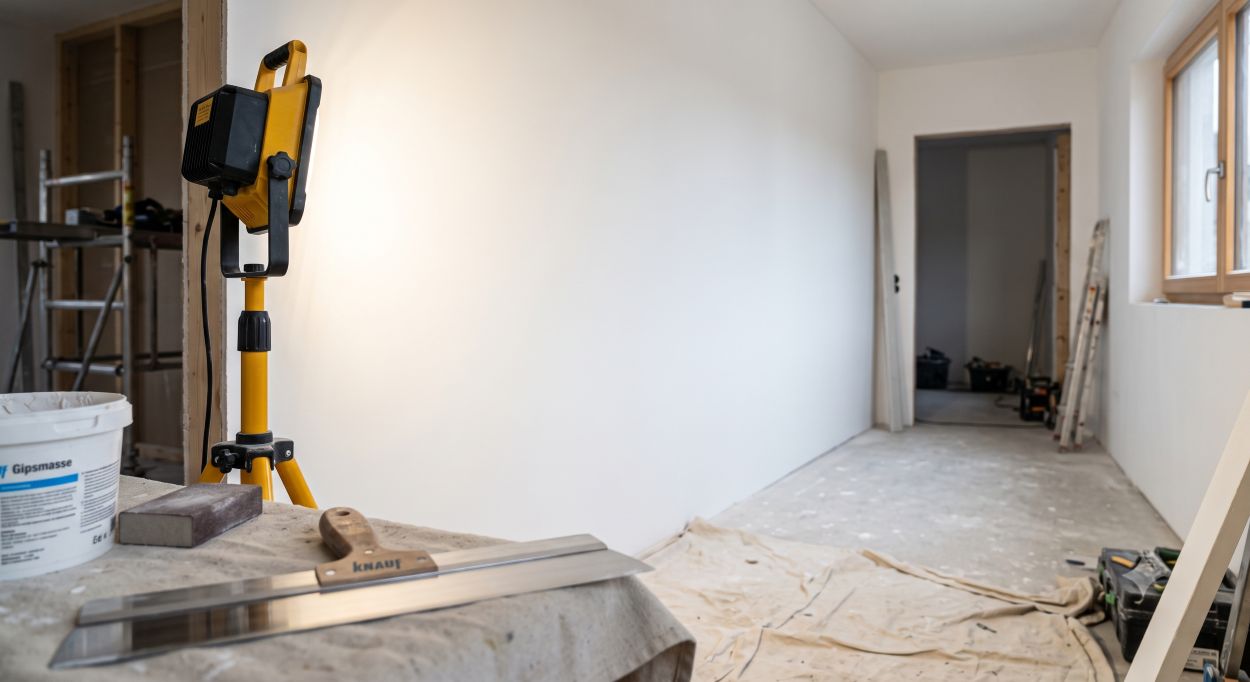 Vollflächenspachtelung in Q4-Qualität